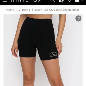 White Fox Biker Shorts